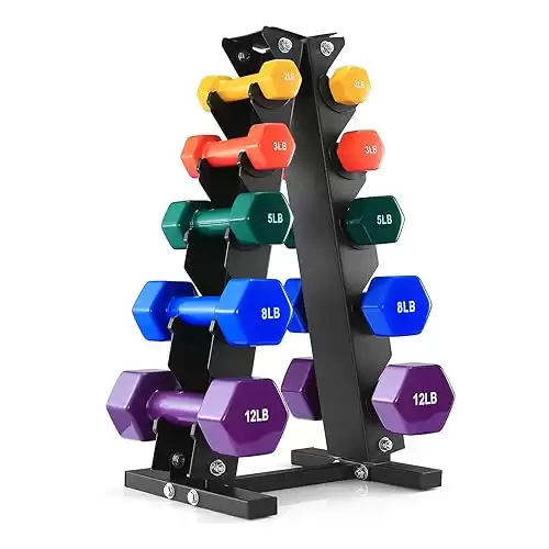 BRAVE HEART Neoprene/Vinyl Coated Dumbbell Set