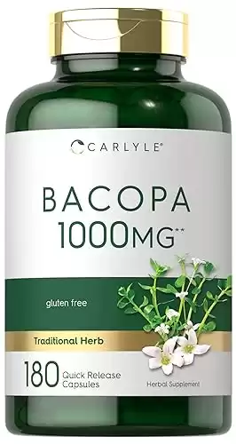 Bacopa Monnieri Capsules | 1000 mg | 180 Capsules
