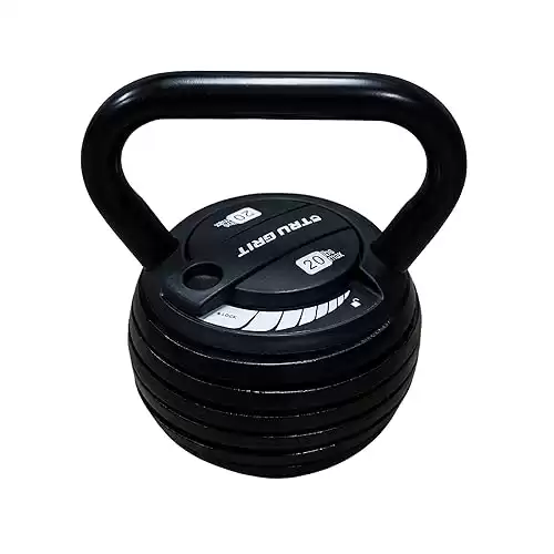Tru Grit Fitness - Adjustable Kettlebell Weight Set - 7.7LbB - 40LB