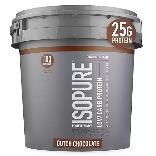 Isopure Whey Isolate Protein Powder, Low Carb & Keto Friendly 7.5 Pounds