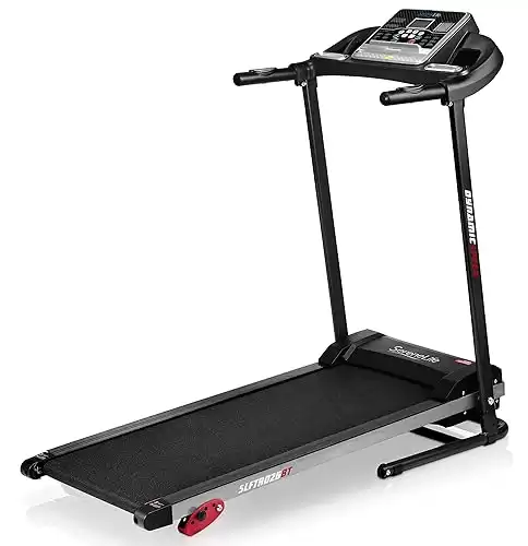 SereneLife Folding Treadmill - Foldable Home Fitness Equipment with LCD for Walking & Running